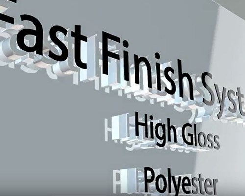 The fast finish system for painted high gloss surfaces