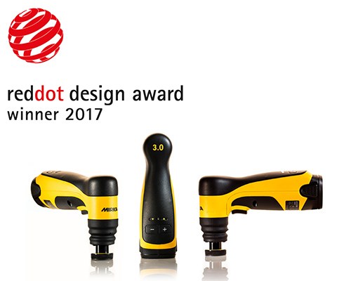 Ocenění Red Dot Design Award 2017 pro akumulátorovou brusku Mirka AOS-B