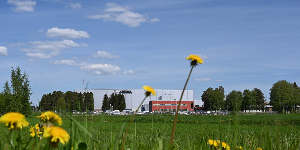 Mirka's production site in Jeppo, Finland.