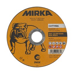 Mirka Cutting Wheel125x1,0x22,2mmM2A60R-BFInox/10 