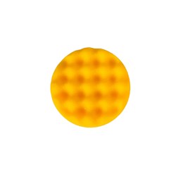 Желтый поролоновый полировальный диск 85мм, рельефный, 20 шт/уп