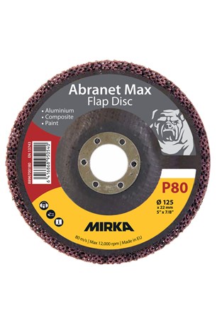 Abranet Max Flap disc T29 125mm ALOX 80