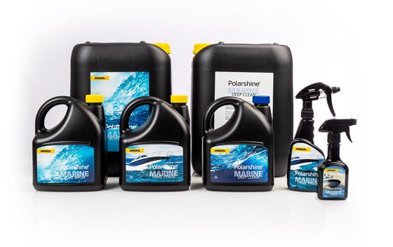 Nueva línea de productos de limpieza para el Sector Náutico: Mirka<sup>®</sup> Polarshine Marine Cleaning