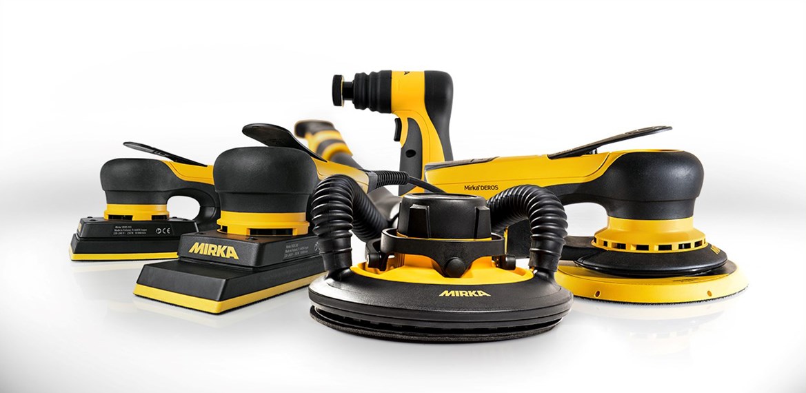 Mirka has sanders and polishers for surface finishing. 
